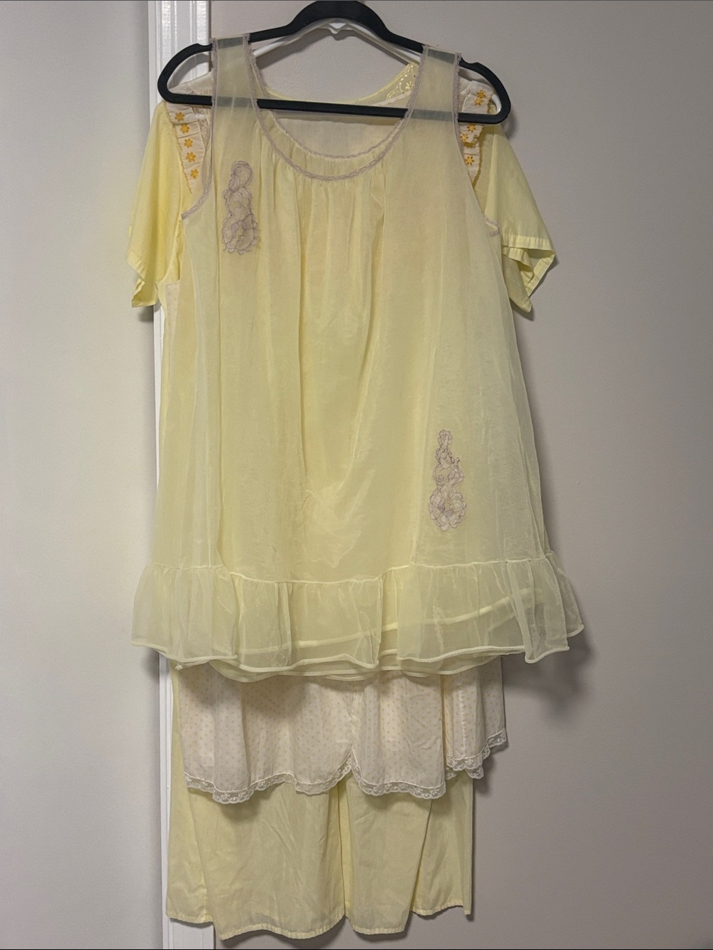Vintage yellow nightgown bundle